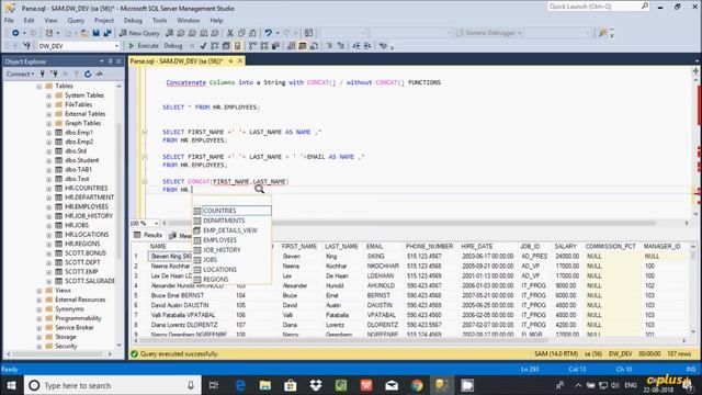 Concat Two Strings With / Without Concat Function in Sql Server смотреть онлайн