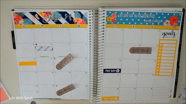 PLAN WITH ME - July 2016 Monthly View ft. Peony Planner || Life With Sarah смотреть онлайн