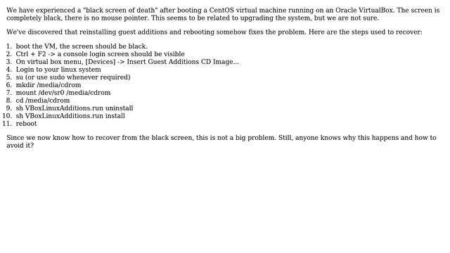 Black Screen after booting CentOS 7 on VirtualBox смотреть онлайн