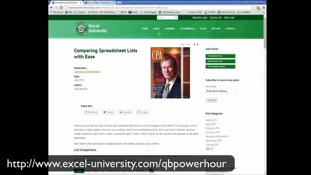QB Power Hour: Excel Tips for QuickBooks Users. Part 1 смотреть онлайн