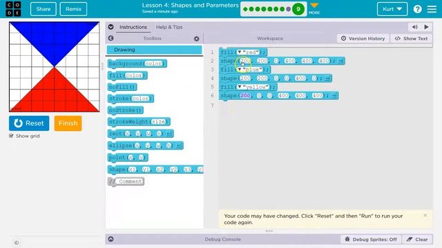 Code.org Lesson 4.9B Shapes and Parameters | Tutorial with Answers | Challenge A New Block Shape смотреть онлайн