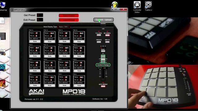 Как создать пресет для midi контроллера Akai MPD18 смотреть онлайн