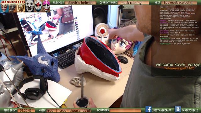 League of Legends Kindred mask resin casting pt2 смотреть онлайн