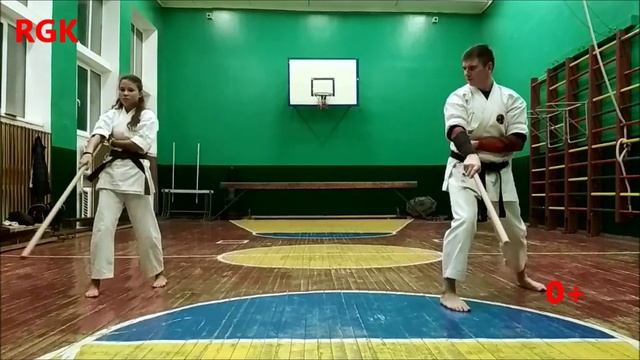 Кобудо изучение ката с длинным шестом Бо Катин Но Кон Рюэй Рю Кобудо смотреть онлайн
