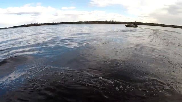 Лодочный мотор 5 сил на лодке МКМ