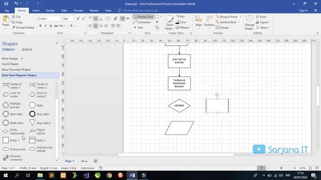 CARA MEMBUAT FLOWCHART PADA MICROSOFT VISIO смотреть онлайн