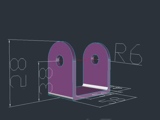 3D модель AutoCAD деталь с размерами 004