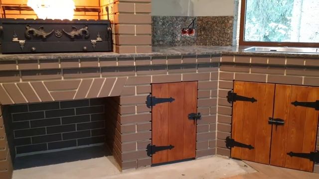 Угловой Барбекю-комплекс из Кирово-Чепецкого кирпича смотреть онлайн