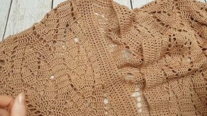 Пляжная накидка крючком.