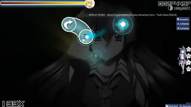 osu! Amamiya Sora - Tsuki Akari (Akame ga Kill ED) смотреть онлайн