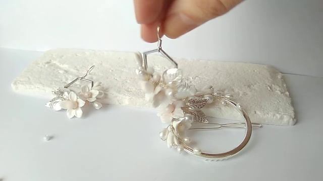 Заколки для волос невесты, свадебные украшения ручной работы смотреть онлайн