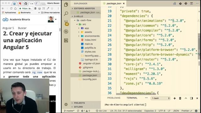 Estudio del package.json en una aplicación Angular смотреть онлайн