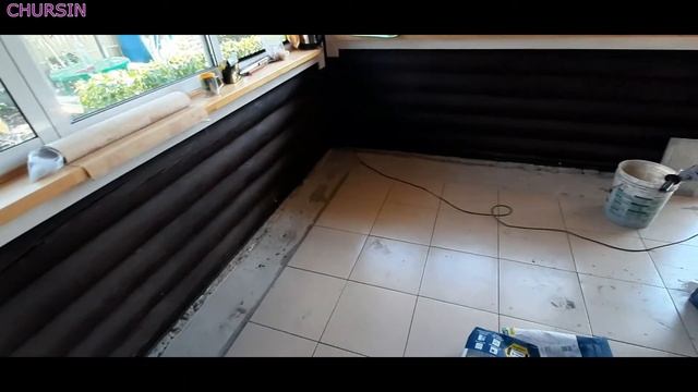 Керамогранит. Пол и плинтус в беседке. смотреть онлайн