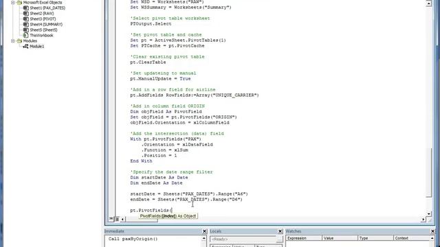 SE370: Controlling Pivot Tables With VBA (3 of 3) смотреть онлайн