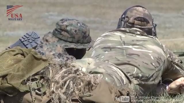 US Marines Shoot The AWM Sniper Rifle (L115A3) - .338 Lapua Magnum (8.59 mm) смотреть онлайн