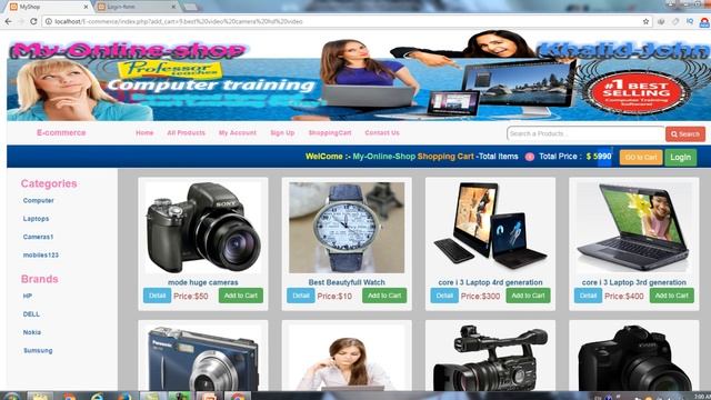 How to Create an Ecommerce Website with Bootstrap and Php ONLINE STORE! – 2017 Urdu/Hindi part смотреть онлайн