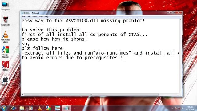 easy way to fix MSVCR100.dll missing problem in gta 5 смотреть онлайн