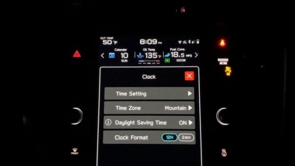 2020 Subaru Outback: Clock & Time Settings