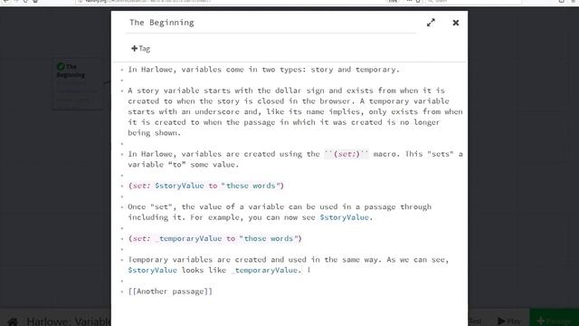 Twine 2.2: Learning Twine: Harlowe 2.1: Variables смотреть онлайн