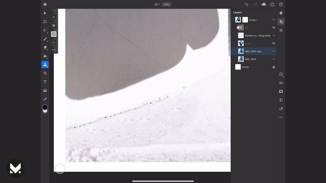 PHOTOSHOP IPAD pro retouching using CLONE STAMP TOOL / Floating effect смотреть онлайн