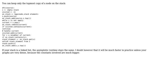 Computer Science: Non-recursive (iterative) DFS with $O(n)$ size stack (3 Solutions!!) смотреть онлайн