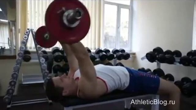 Францусский жим с EZ грифом смотреть онлайн