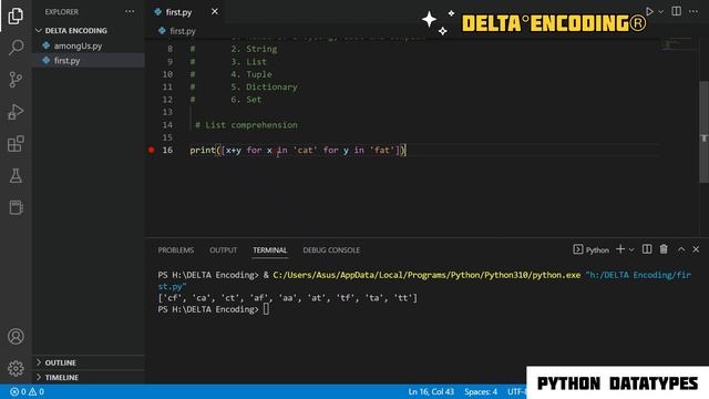Getting started with python datatypes || Python tutorial ( with problem solving ) смотреть онлайн