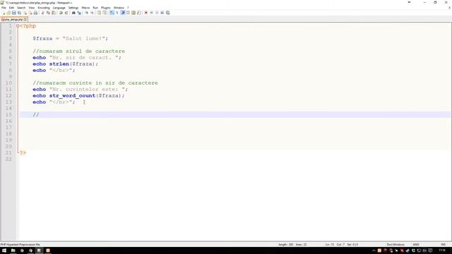 PHP Tutorial romana - String - manipulate strings смотреть онлайн