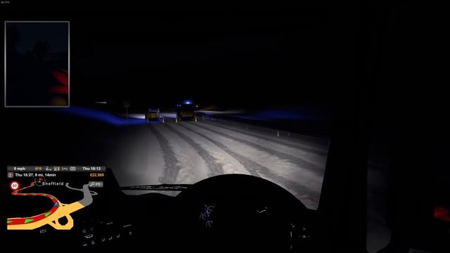 euro truck simulator 2 |ETS2 driving on icy roads whilst making a delivery смотреть онлайн
