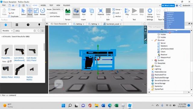 How to make a r15 gun in roblox studio смотреть онлайн