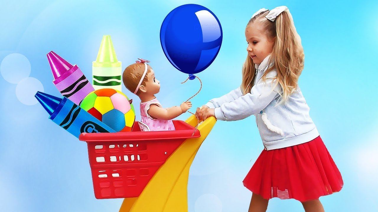 Roma And Diana Doing Shopping With Baby Doll