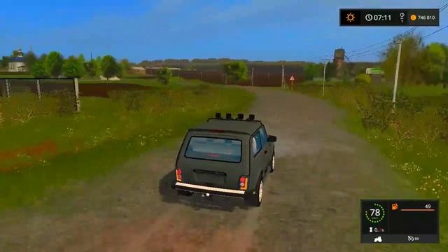 Farming Simulator 2017. мод автомобиль ВАЗ Нива. смотреть онлайн