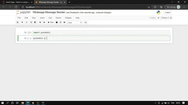 SEND WHATSAPP MESSAGE USING PYTHON !! | PYTHON | PYWHATKIT | ANACONDA NAVIGATOR смотреть онлайн