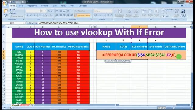 How to use Vlookup with IF Error Formula in Excel Vlookup use with If error formula | Iferror use смотреть онлайн