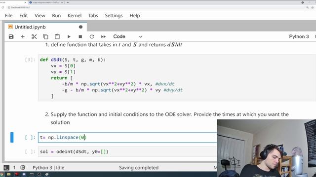 Skydiving with Friction in PYTHON смотреть онлайн