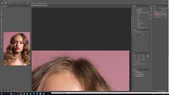 Ретушь волос - Hair retouching смотреть онлайн