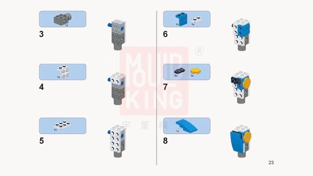 Mould King 13004 Building Instructions, The Robert M4 Smart Creative Blocks, Manual free download смотреть онлайн