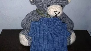 Безрукавка (жилетка) спицами (часть 3). смотреть онлайн