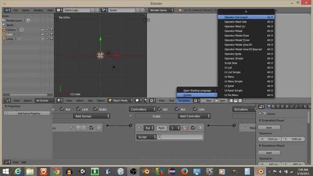 UPBGE - Activating Actuator Without Defining It Python смотреть онлайн