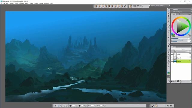 Corel Painter 2017 Castle sketch 3 (Davey Baker) смотреть онлайн