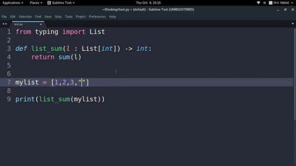 Type checking in Python using mypy