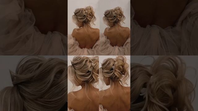 Средний пучок ❤️#прическа #прическанадлинныеволосы #волосы смотреть онлайн