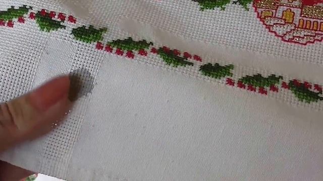 Вышивка крестом Новогодняя скатерть от Rico Design #Embroidery #Crossstitch