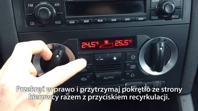 Zmiana jednostek temperatury Audi A3 8P Climatronic (Celsiusz Fahrenheit DIS FIS) смотреть онлайн