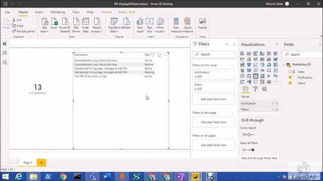 Make a Table Visualization to Display All Observations from Data Source in Power BI смотреть онлайн