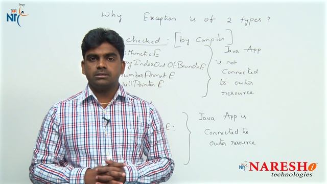 Checked vs Unchecked Exception || Core Java FAQs Videos | Naresh IT смотреть онлайн