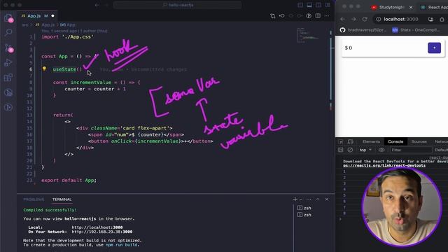 Introduction to useState in ReactJS [Ep-9] | React course 2023 #reactjs смотреть онлайн