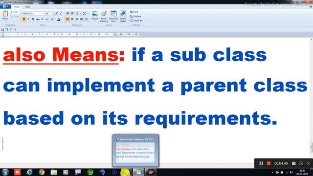 Over riding in java class || Core Java Progrmming смотреть онлайн