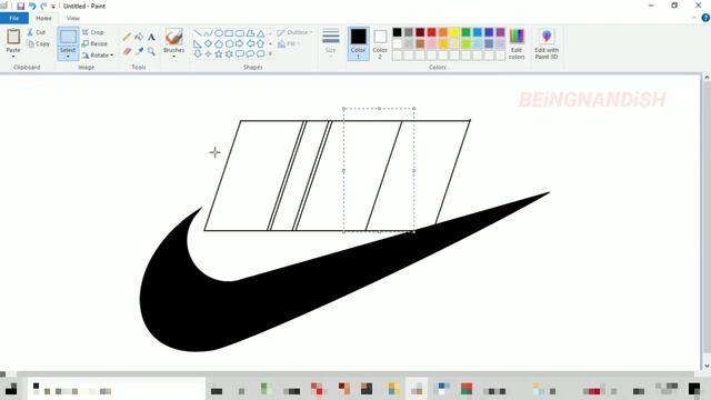 How to draw The Nike Logo on Computer using Ms Paint | Nike Logo Drawing. смотреть онлайн