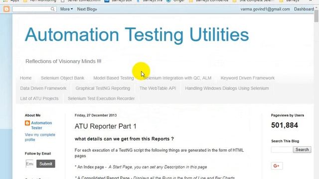 Selenium Free Online Video Tutorials - Excel Data Provider and atu reporter uploaded by VIPL смотреть онлайн